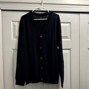 Apt. 9 Men's Dark Navy V-Neck Button Front Cardigan